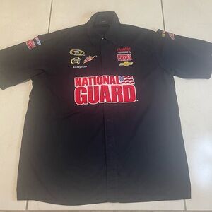 Dale Earnhardt Jr National Guard Chase Authentics NASCAR Button Up Shirt XXL